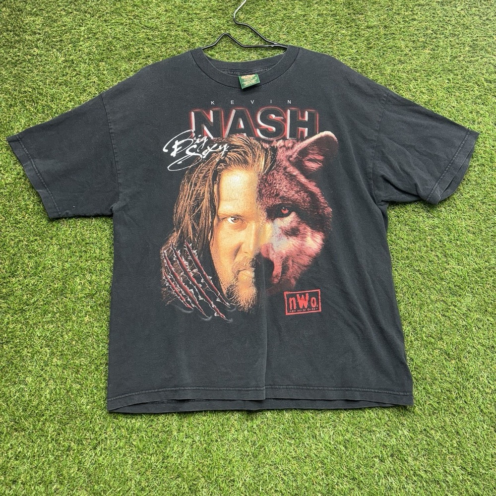 Vintage NWO Wrestling Shirt Mens XL Kevin Nash Wolf Pack Faded 90s WCW 2000s
